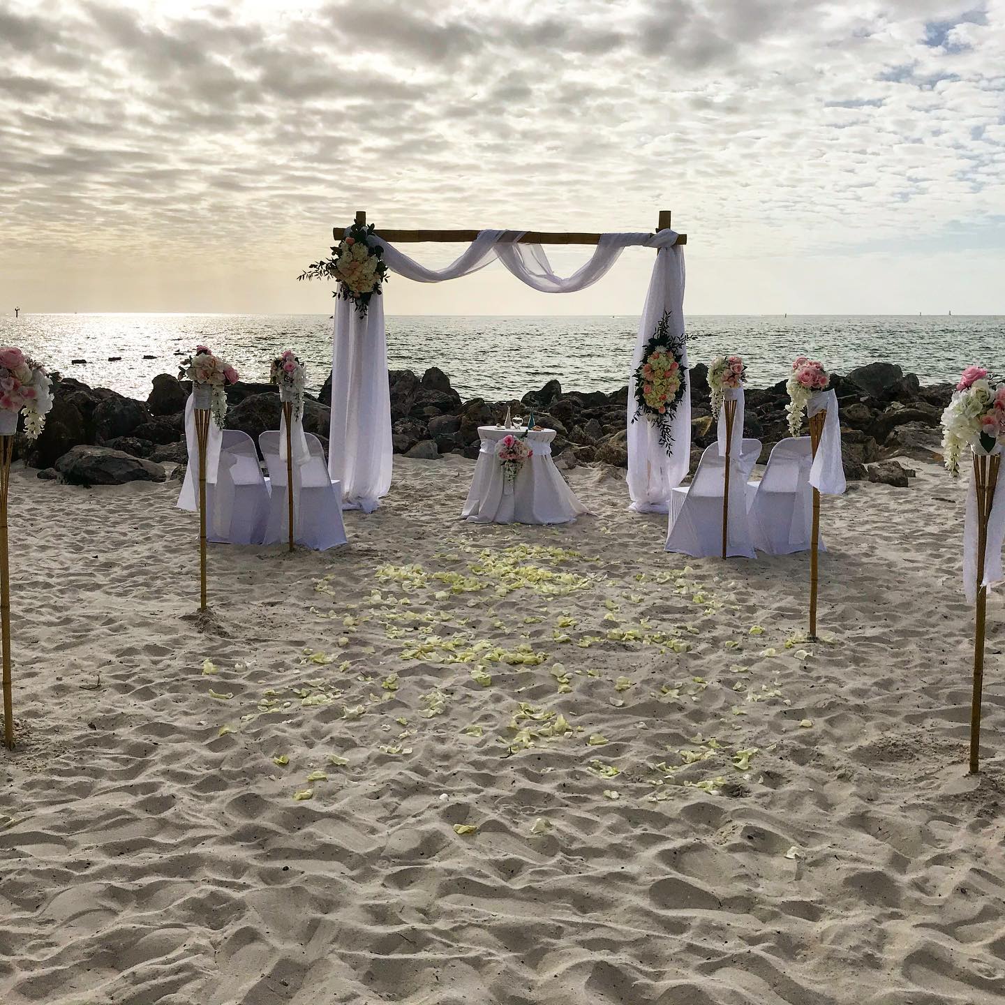 Florida beach wedding arch