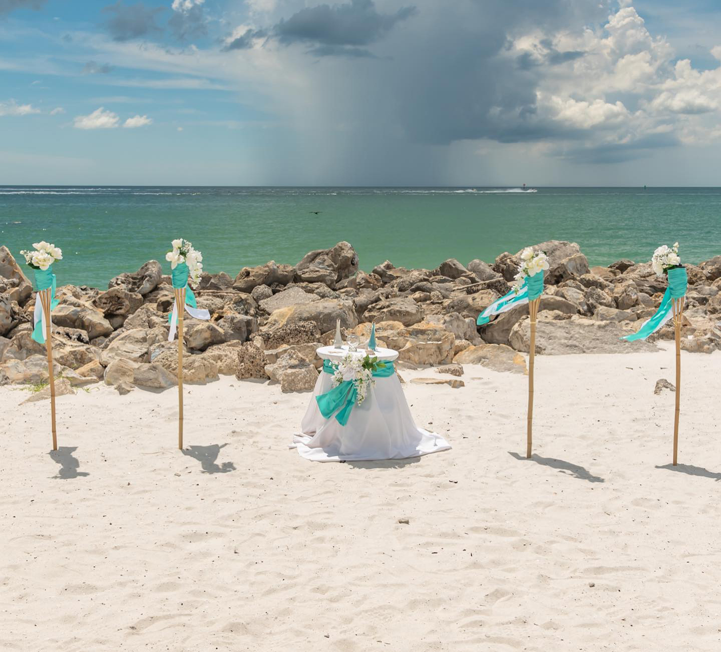Sun and Flowers beach wedding package